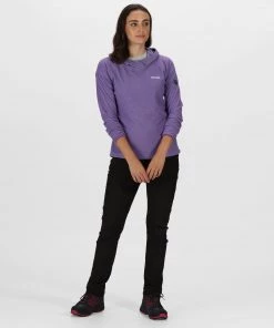 Regatta Ladies Montes Fleece Hoody -PLUM Ladies Fleeces & Midlayers
