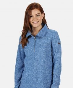 Ladies Fleeces & Midlayers Regatta Ladies Fidelia Half Zip Fleece -STRONG BLUE