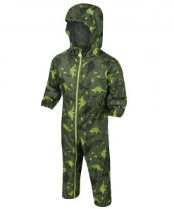 Regatta Kids Pobble Lightweight Puddlesuit -CYPRESS GREEN Kids Puddlesuits