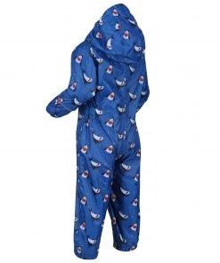 Regatta Kids Pobble Lightweight Puddlesuit -NAUTICAL BLUE Kids Puddlesuits