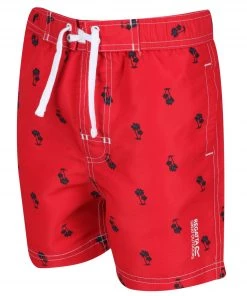 Regatta Kids Skander II Swim Shorts -TRUE RED Swimwear