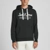 Mens Hoodies & Sweatshirts Jack & Jones JJHERRO Hoody -BLACK