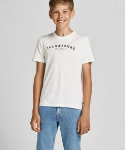 Jack & Jones JNR Jack & Jones JJCROSS Boys Tee -CLOUD DANCER