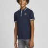 Jack & Jones JNR Kids Polos, Tees, & Shirts Jack & Jones JJMISARI Boys Polo -NAVY BLAZER (9-10 Only)
