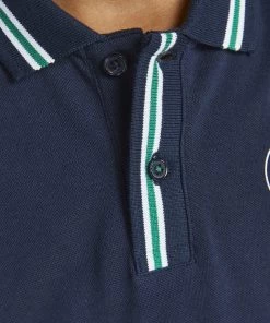 Jack & Jones JNR Kids Polos, Tees, & Shirts Jack & Jones JJMISARI Boys Polo -NAVY BLAZER (9-10 Only)