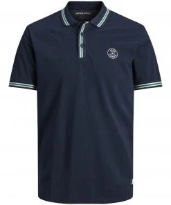 Jack & Jones JNR Kids Polos, Tees, & Shirts Jack & Jones JJMISARI Boys Polo -NAVY BLAZER (9-10 Only)