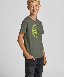 Jack & Jones JNR Kids Polos, Tees, & Shirts Jack & Jones JJNICK Boys Tee -FOREST NIGHT