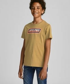 Jack & Jones JNR Jack & Jones JORSWIRLE Boys Tee -OLIVE Kids Polos, Tees, & Shirts