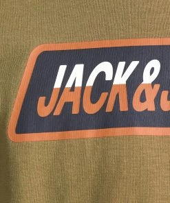 Jack & Jones JNR Jack & Jones JORSWIRLE Boys Tee -OLIVE Kids Polos, Tees, & Shirts