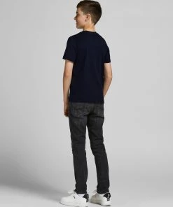 Jack & Jones JNR Jack & Jones JORSWIRLE Boys Tee -NAVY BLAZER Kids Polos, Tees, & Shirts