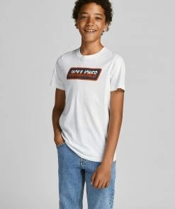 Jack & Jones JNR Jack & Jones JORSWIRLE Boys Tee -BRIGHT WHITE