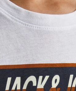 Jack & Jones JNR Jack & Jones JORSWIRLE Boys Tee -BRIGHT WHITE