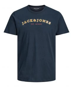 Jack & Jones JJCROSS Tee -NAVY BLAZER Mens Polos, Tees & Shirts