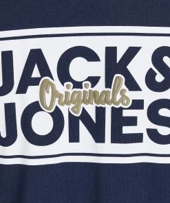 Mens Polos, Tees & Shirts Jack & Jones JORTAPES Tee -NAVY BLAZER
