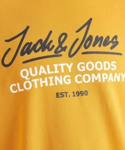 Mens Hoodies & Sweatshirts Jack & Jones JJHERRO Crew Sweatshirt -GOLD (XL Only)