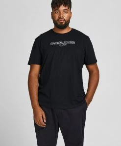 Jack & Jones JJBANK Plus Size Tee -BLACK