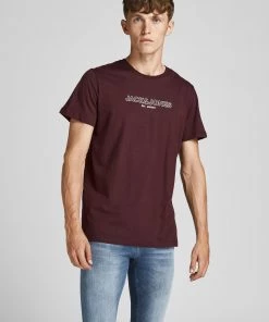 Mens Polos, Tees & Shirts Jack & Jones JJBANK Tee -PORT