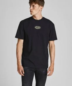 Mens Polos, Tees & Shirts Jack & Jones JORWORLD Tee -BLACK