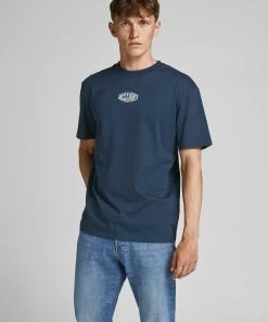 Jack & Jones JORWORLD Tee -NAVY BLAZER Mens Polos, Tees & Shirts