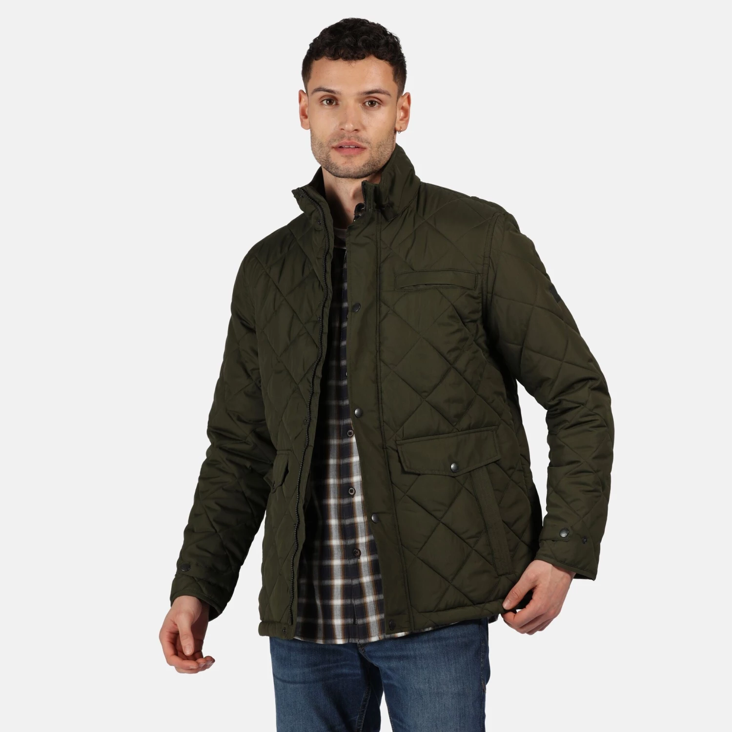 Regatta Mens Locke Jacket -DARK KHAKI Mens Jackets & Bodywarmers