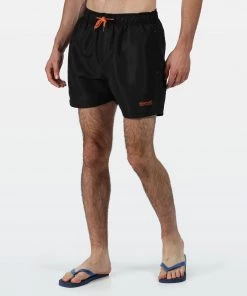 Regatta Mens Mawson II Swim Shorts -BLACK Swimwear