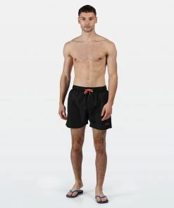 Regatta Mens Mawson II Swim Shorts -BLACK Swimwear