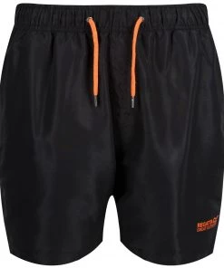 Regatta Mens Mawson II Swim Shorts -BLACK Swimwear