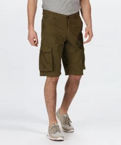 Regatta Mens Shorebay Cargo Shorts -CAMO GREEN Mens Trousers & Shorts