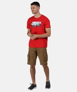 Regatta Mens Shorebay Cargo Shorts -CAMEL Mens Trousers & Shorts