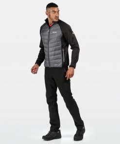 Regatta Mens Bestla Hybrid Jacket -BLACK/MAGNET Mens Jackets & Bodywarmers