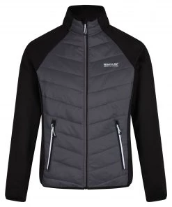 Regatta Mens Bestla Hybrid Jacket -BLACK/MAGNET Mens Jackets & Bodywarmers