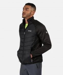 Regatta Mens Bestla Hybrid Jacket -BLACK/BLACK Mens Jackets & Bodywarmers