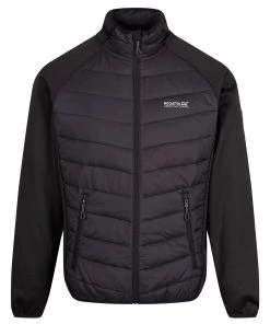 Regatta Mens Bestla Hybrid Jacket -BLACK/BLACK Mens Jackets & Bodywarmers