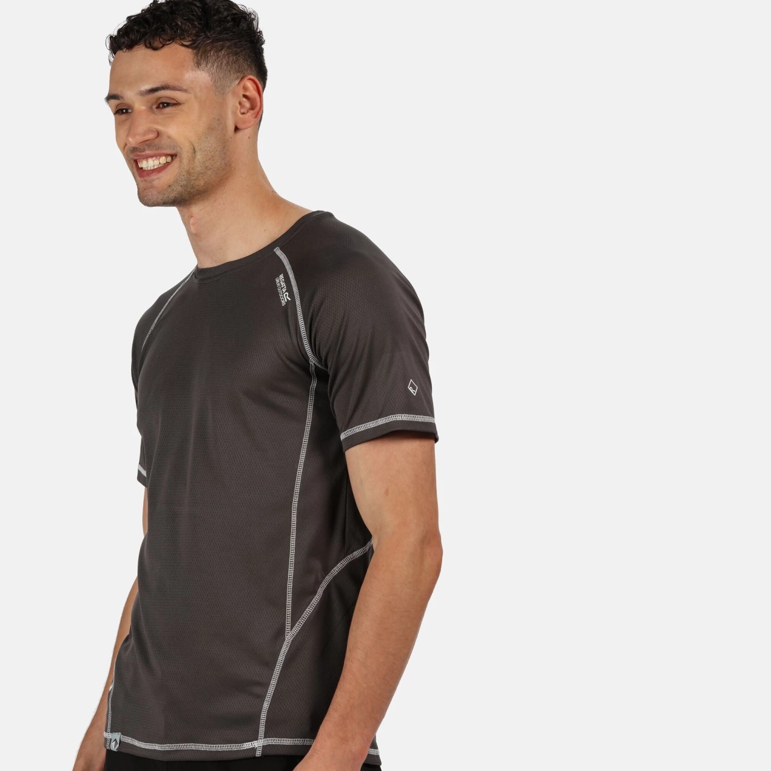 Mens Sportswear & Fitness Regatta Mens Virda II Active Tee -MAGNET