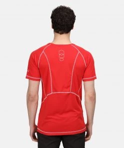 Regatta Mens Virda II Active Tee -CHINESE RED Mens Sportswear & Fitness