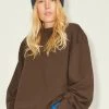 JJXX DEE Sweatshirt -BROWN Ladies Hoodies & Sweatshirts