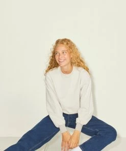 Ladies Hoodies & Sweatshirts JJXX DEE Sweatshirt -MOONBEAM