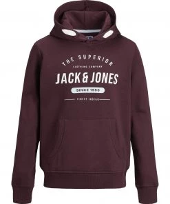 Jack & Jones JNR Jack & Jones JJHERRO Boys Hoody -PORT Kids Hoodies & Sweatshirts