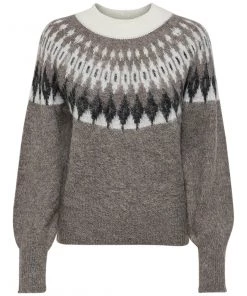 Ladies Clearance Jacqueline De Yong TRISH Knit Jumper -WOOD (S Only)