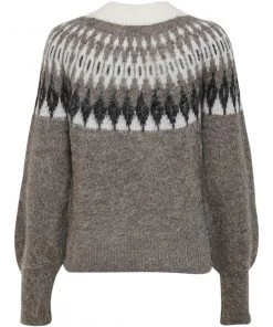Ladies Clearance Jacqueline De Yong TRISH Knit Jumper -WOOD (S Only)