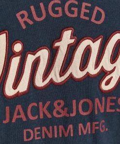 Jack & Jones JJAPPLICATE Tee -NAVY BLAZER Mens Polos, Tees & Shirts