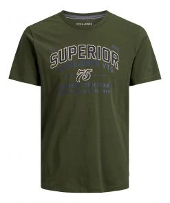 Jack & Jones JJAPPLICATE Tee -FOREST NIGHT Mens Polos, Tees & Shirts