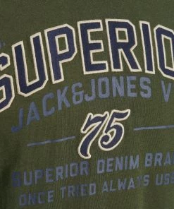 Jack & Jones JJAPPLICATE Tee -FOREST NIGHT Mens Polos, Tees & Shirts