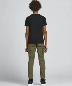 Jack & Jones JNR Jack & Jones JJSOLDIER Boys Tee -BLACK Kids Polos, Tees, & Shirts