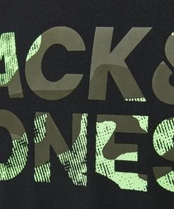 Jack & Jones JNR Jack & Jones JJSOLDIER Boys Tee -BLACK Kids Polos, Tees, & Shirts