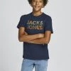 Jack & Jones JNR Jack & Jones JJSOLDIER Boys Tee -NAVY BLAZER Kids Polos, Tees, & Shirts