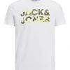 Jack & Jones JNR Kids Polos, Tees, & Shirts Jack & Jones JJSOLDIER Boys Tee -BRIGHT WHITE