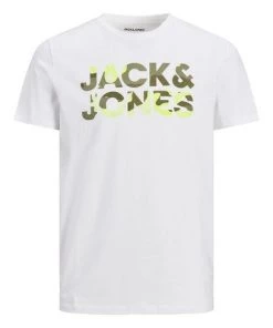 Jack & Jones JNR Kids Polos, Tees, & Shirts Jack & Jones JJSOLDIER Boys Tee -BRIGHT WHITE