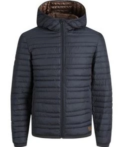 Jack & Jones JJLUKE Light Hooded Jacket -DARK NAVY Mens Jackets & Bodywarmers