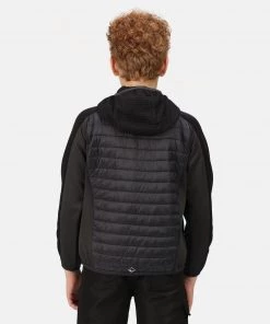 Regatta Kids Kielder V Hybrid Jacket -ASH/BLACK Kids Jackets & Bodywarmers